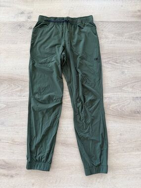 Outdoor Research Ferrosi Joggers Mens L Forest Green Lightweight Hiking Pants